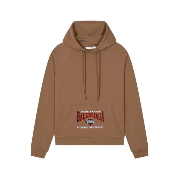 발렌시아가 남/녀 캐쥬얼 카멜 후드티 - Balenciaga Unisex Camel Hoo… - 1