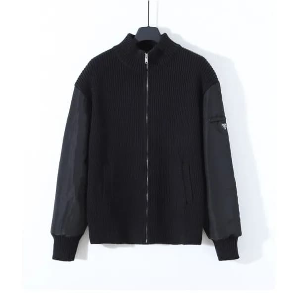 프라다 남성 블랙 후드 자켓 - Prada Mens Black Jackets - pra02… - 1