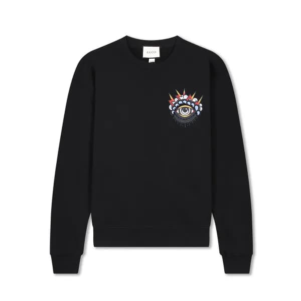 구찌 남성 캐쥬얼 블랙 맨투맨 - Gucci Mens Black Tshirts - Gu45… - 1