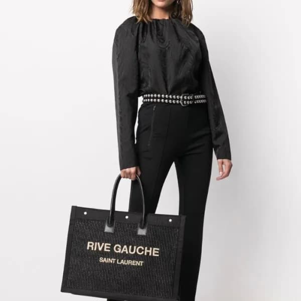 입생로랑 남/녀 블랙 토트백 - Saint Laurent Unisex Black Tote … - 1