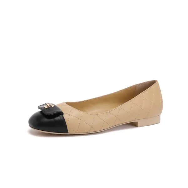 샤넬 여성 베이지 플랫 - Chanel Womens Beige Flat Shoes - ch… - 1