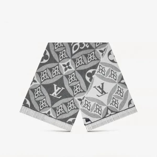 루이비통 남/녀 블랙 머플러 - Louis vuitton Unisex Black Muffl… - 1