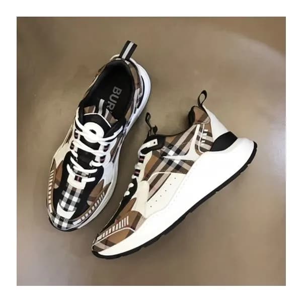 버버리 남성 트렌디 카멜 스니커즈 - Burberry Mens Camel Sneakers … - 1