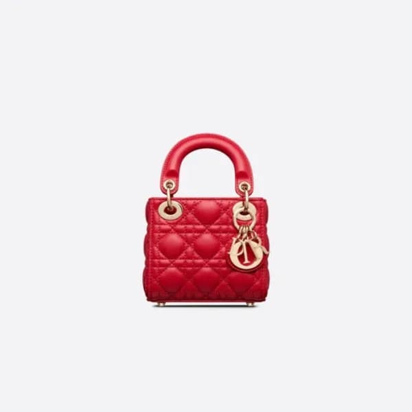 디올 여성 레드 레이디백 - Dior Womens Red Lady Bag - di400x - 1