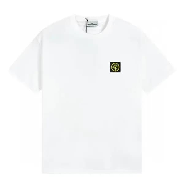 스톤아일랜드 남성 화이트 크루넥 반팔티 - Stone Island Mens White Ts… - 1