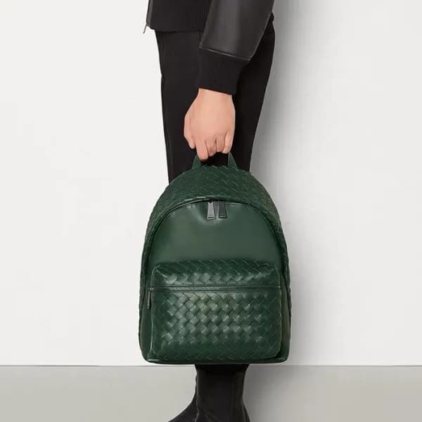 보테가베네타 남성 클래식 그린 백팩 - Bottega veneta Mens Green Ba… - 1