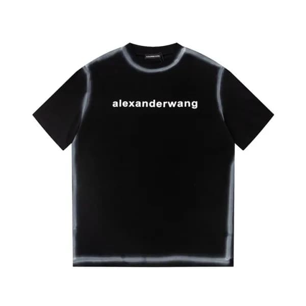 알렉산더왕 남성 블랙 반팔티 - Alexander wang Mens Black Short … - 1