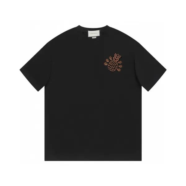 구찌 남/녀 블랙 크루넥 반팔티 - Gucci Unisex Black Short sleev… - 1