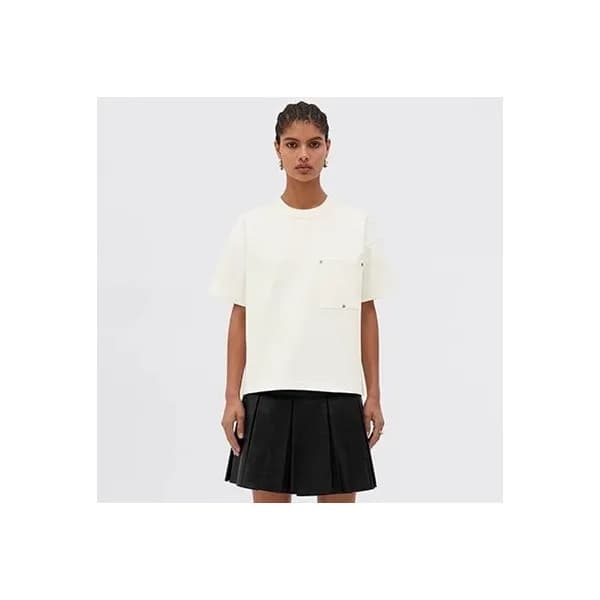 보테가베네타 남/녀 크루넥 화이트 반팔티 - Bottega veneta Unisex Whi… - 1