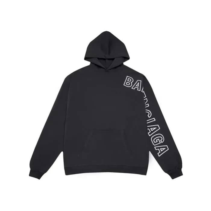 발렌시아가 남성 블랙 후드티 - Balenciaga Mens Black Hoodie - b… - 1