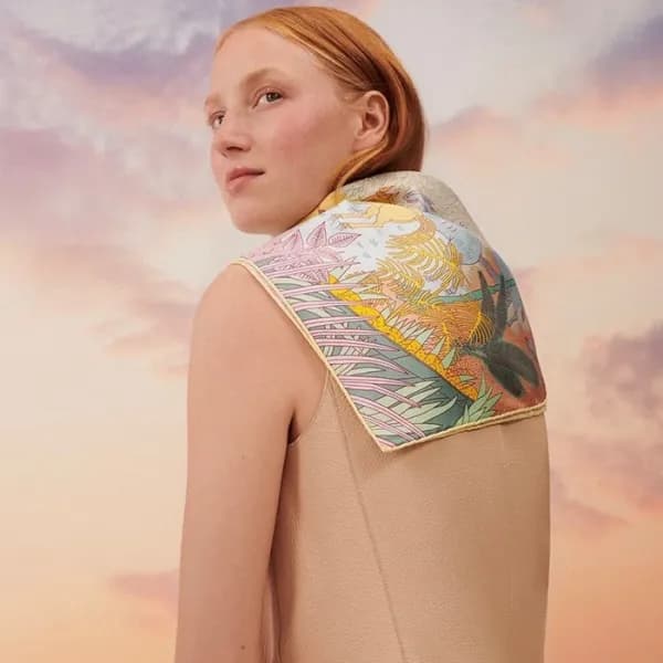 에르메스 여성 핑크 스카프 - Hermes Womens Pink Scarf - he473x - 1