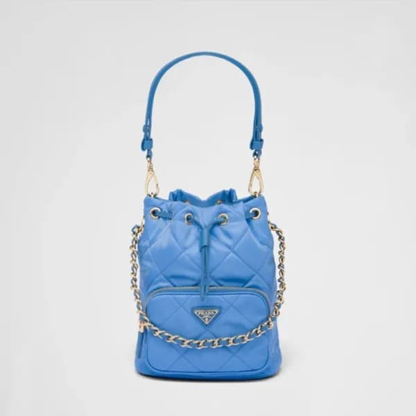 프라다 여성 블루 버킷백 - Prada Womens Blue Bucket Bag - pr7… - 1
