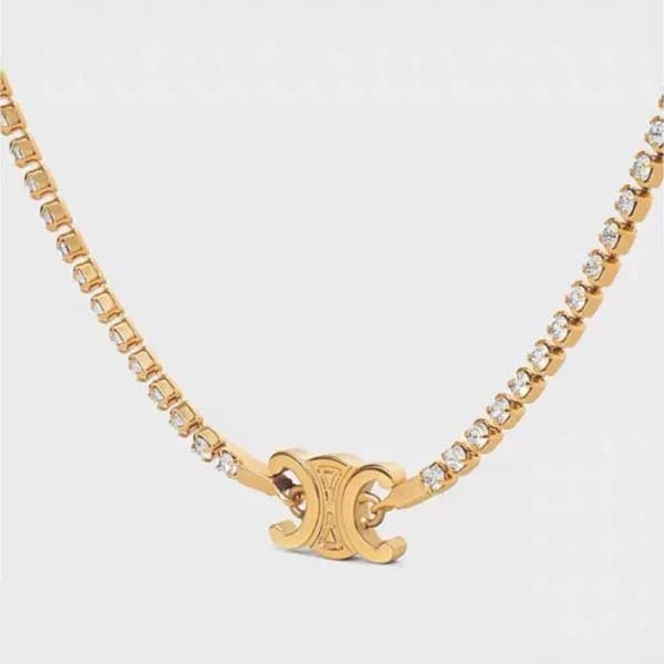 셀린느 여성 골드 목걸이 - Celine Womens Gold Necklace- acc70… - 1