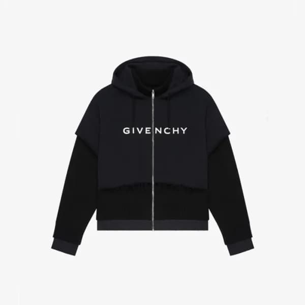 지방시 남성 블랙 후드티 - Givenchy Mens Black Hoodie - fa22x - 1