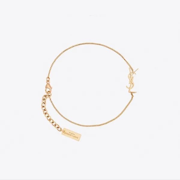 입생로랑 여성 골드 팔찌 - Saint Laurent Womens Gold Bangle -… - 1