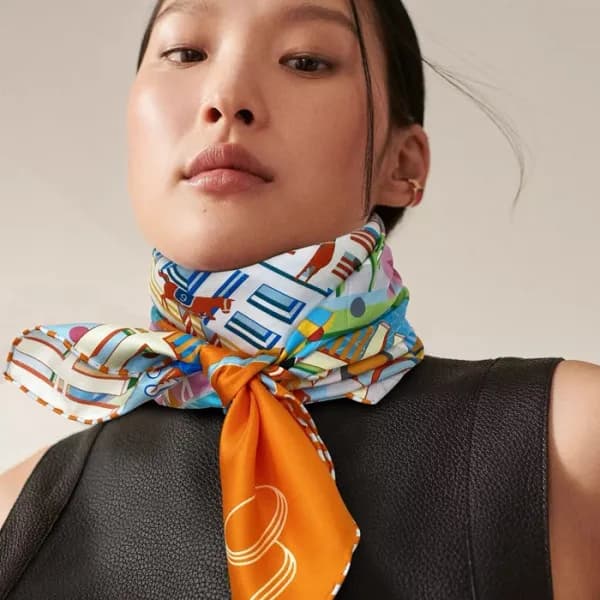 에르메스 여성 오렌지 스카프 - Hermes Womens Orange Scarf - acc… - 1