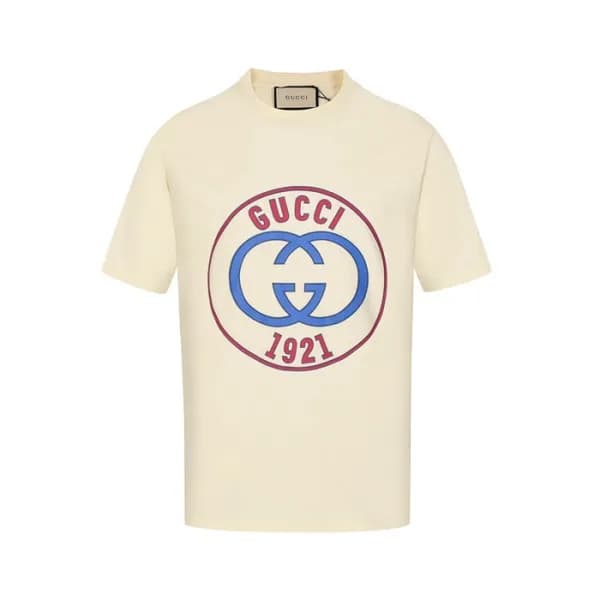 구찌 남성 아이보리 반팔티 - Gucci Mens Ivory Tshirts - guc316… - 1