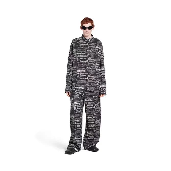 발렌시아가 트렌디 남성 블랙 셔츠 - Balenciaga Mens Black Shirts … - 1