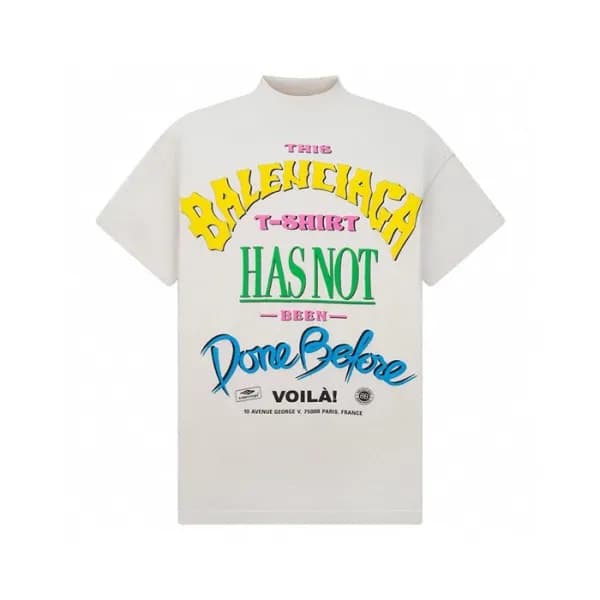 발렌시아가 남성 그레이 반팔 티셔츠 - Balenciaga Mens Gray Tshirts… - 1