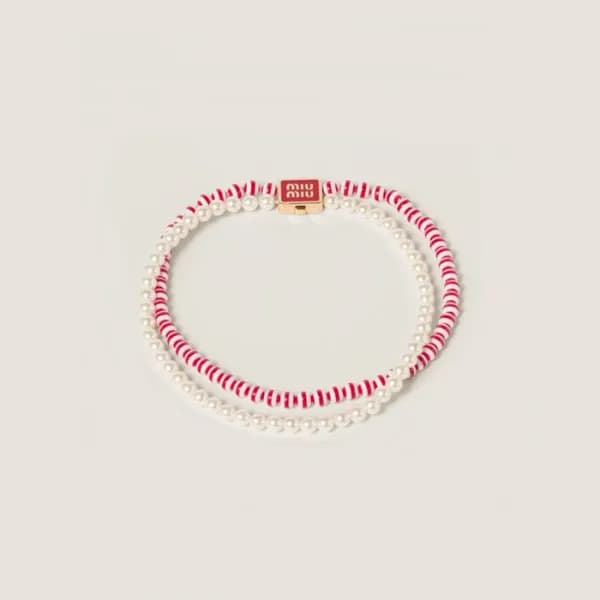 미우미우 여성 진주 목걸이 - Miumiu Womens Pearl Necklace - ac… - 1
