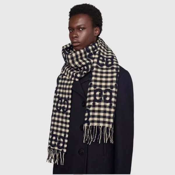 구찌 여성 네이비 머플러 - Gucci Womens Navy Muffler - acc235… - 1