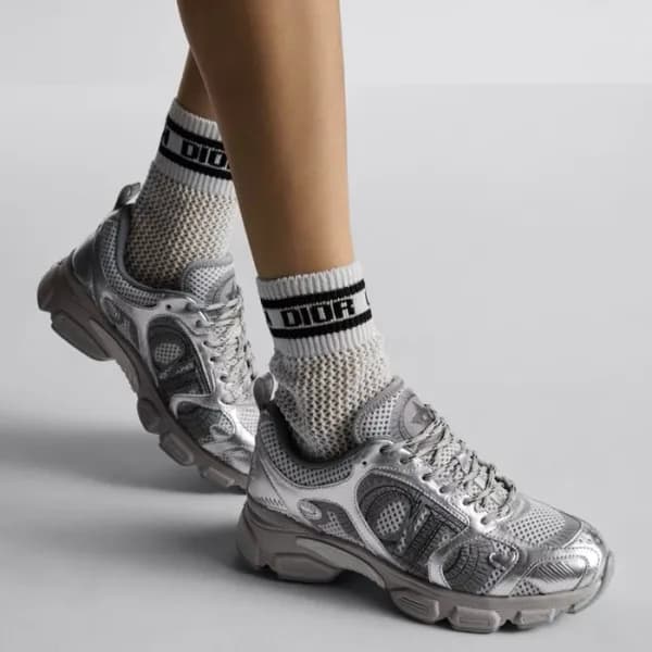 디올 여성 실버 스니커즈 - Dior Womens Silver Sneakers - dis1… - 1
