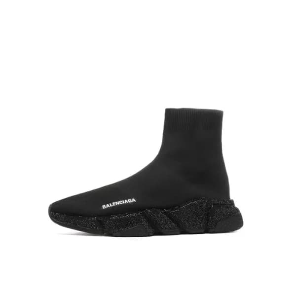 발렌시아가 남/녀 미들탑 스니커즈 - Balenciaga Unisex Black Sneak… - 1