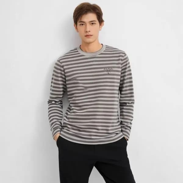 프라다 남성 베이직 긴팔티 - Prada Mens Basic Tshirts - prc244… - 1