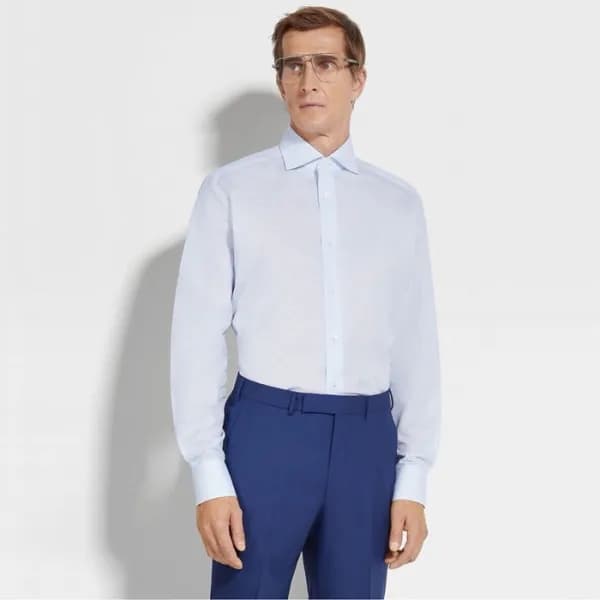 에르메네질도 제냐 남성 린넨 셔츠 - Ermenegildo Zegna Mens Dress … - 1