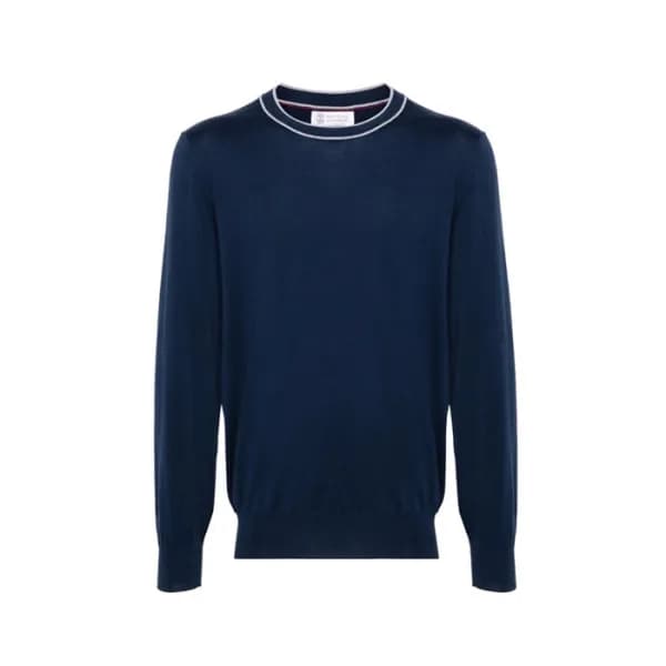 브루넬로쿠치넬리 남성 라운드 니트 - Brunello Cucinelli Mens Round… - 1