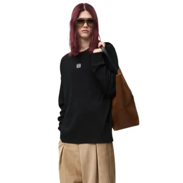 로에베 남성 라운드 긴팔티 - Loewe Mens Round Tshirt - loc3167… - 1