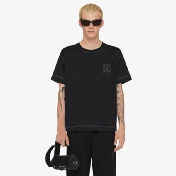 지방시 남성 블랙 반팔티 - Givenchy Mens Black Tshirt - gic50… - 1