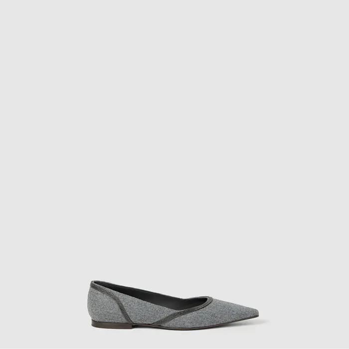 브루넬로 쿠치넬리 여성 플란넬 플랫 슈즈 - Brunello Cucinelli Womens… - 1