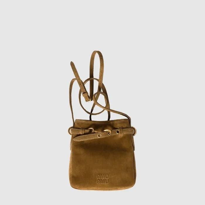 미우미우 여성 스웨이드 파우치 - Miumiu Womens Suede Pouch - mib… - 1