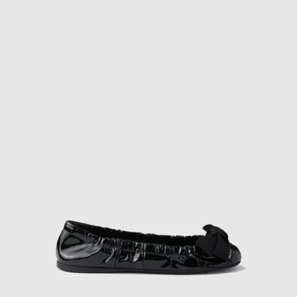 프라다 여성 가죽 발레리나 - Prada Womens Leather Ballerina - … - 1
