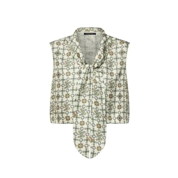 루이비통 여성 크롭드 누보 라발리에르 블라우스 - Louis vuitton Womens C… - 1