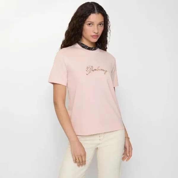 버버리 여성 반팔 티셔츠 - Burberry Womens Round Tshirt - buc… - 1