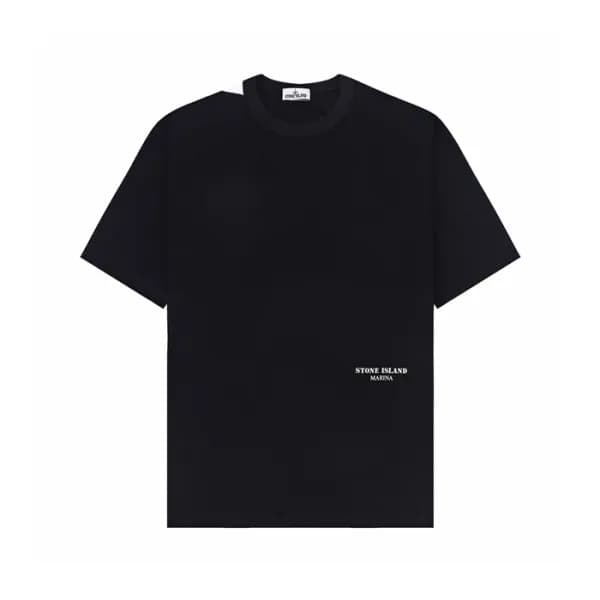 스톤아일랜드 남성 라운드 반팔 티셔츠 - Stone Island Mens Round Tsh… - 1