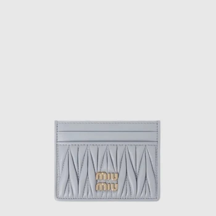 미우미우 여성 마테라쎄 가죽 카드 지갑 - Miumiu Womens Matelassé Le… - 1