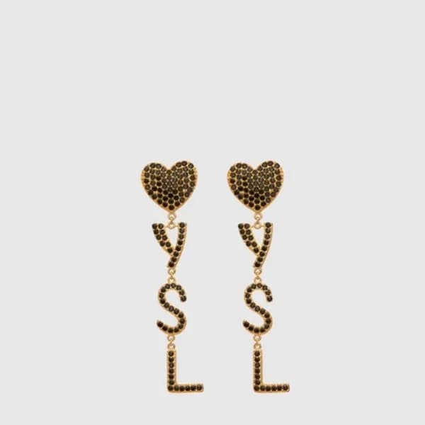 입생로랑 여성 하트 이어링 - Saint Laurent Womens Heart Earrin… - 1
