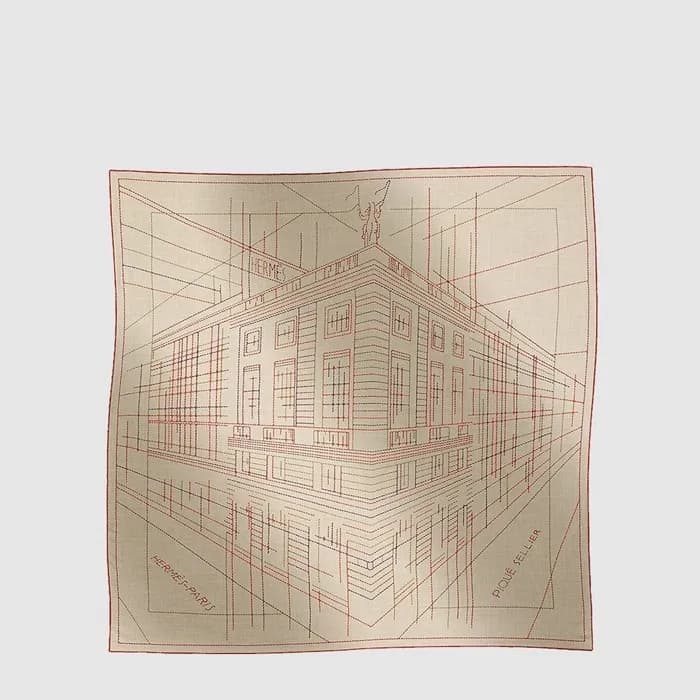 에르메스 여성 피크 셀리에 숄 - Hermes Womens Pique Sellier Shawl - acc8929x - 1