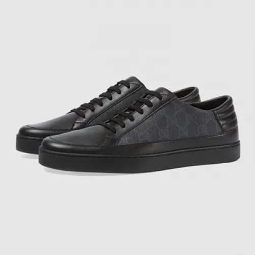 [구찌] Common GG 수프림 캔버스 블랙 남성용 스니커즈 gu0026x - Gucci… - 1