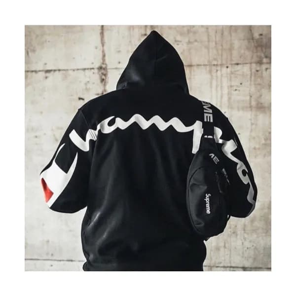 SUPREME&CHANPION COLLABO 2018 MENS COTTON HOOD TEE… - 1
