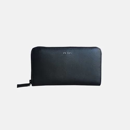 Prada 2018 Mens Zip Round Saffiano Wallet - 프라다 남성… - 1