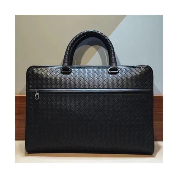 Bottega Veneta Leather Black Mens Business ,39cm -…