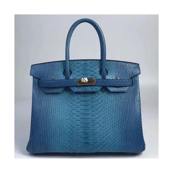 Hermes Birkin Snake Leather Tote Shoulder Bag ,30c… - 1