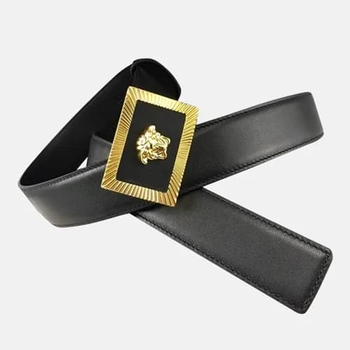 Versace 2019 Collection Mens Medusa Steel Buckle L… - 1