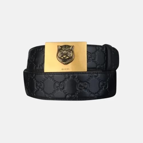 Gucci 2019 Mens Box Tiger Steel Buckle Leather Be… - 1