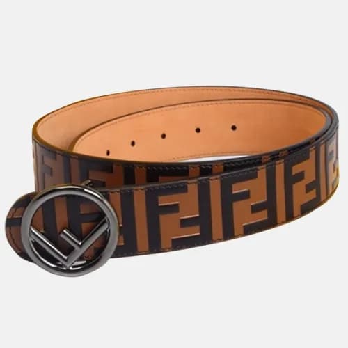 Fendi 2019 Mens Baguette "F" Steel Buckle Leather … - 1
