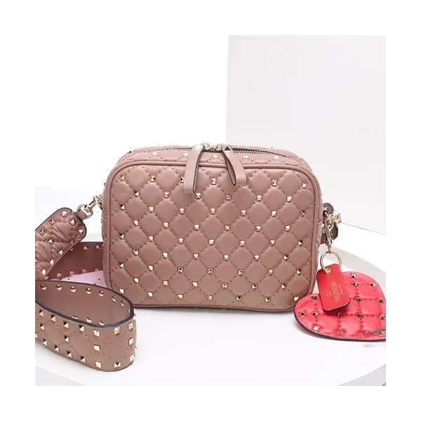 Valentino 2019 Leather Ruckstud Camera Small Shoud… - 1